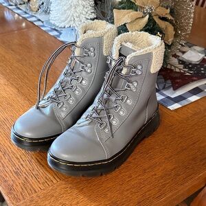 Dr. Martens Women's Gray Combat Boots
